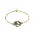 Pulsera Mundo de plata (bañada en oro)